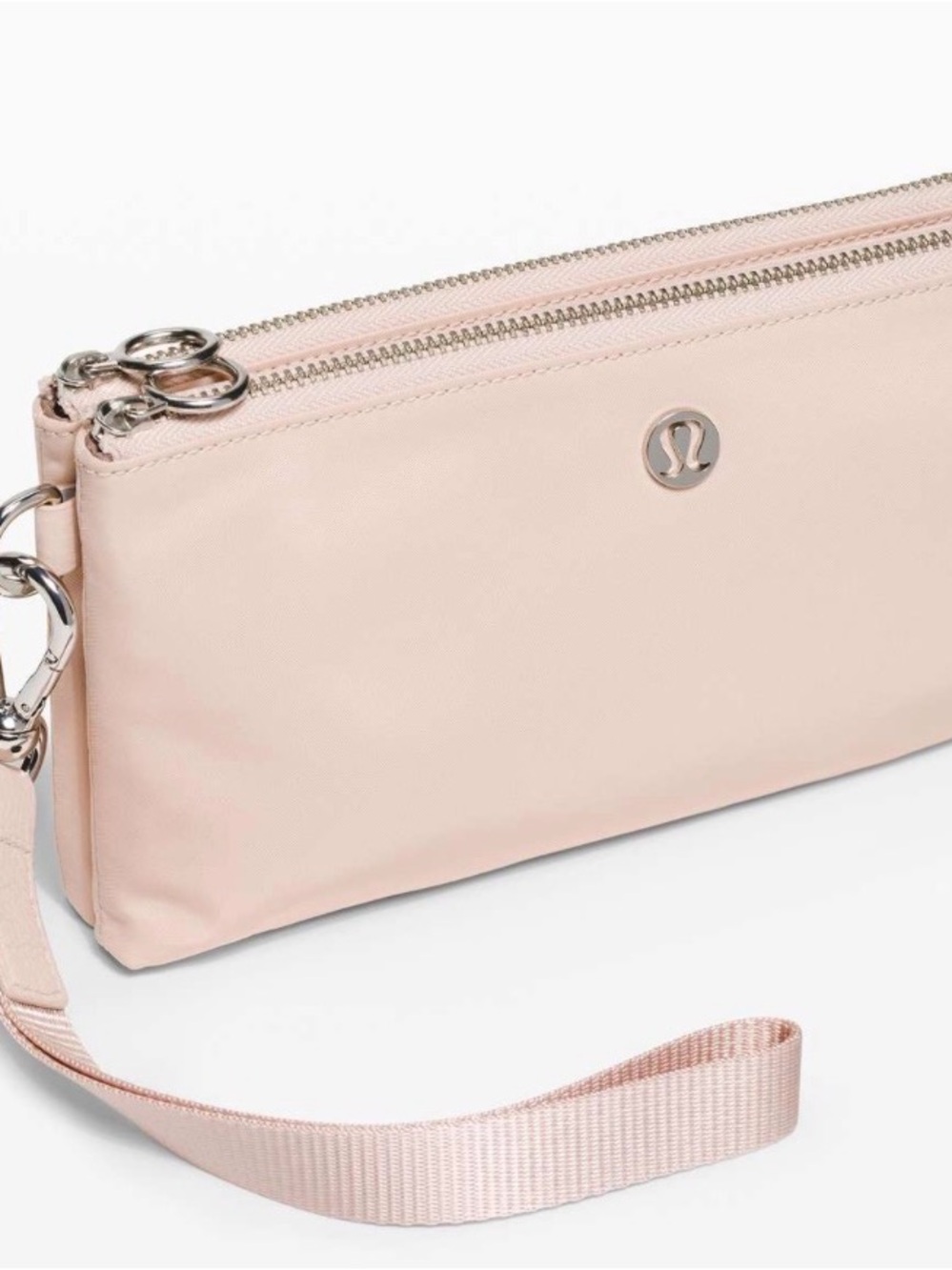 RARE Lululemon Now & Always Pouch Misty Shell Blush Pink Wristlet Sold Out - Picture 11 of 14